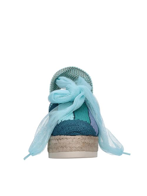 Leather and fabric wedges FABI | FD3136A COMBIVERDE-CELESTE